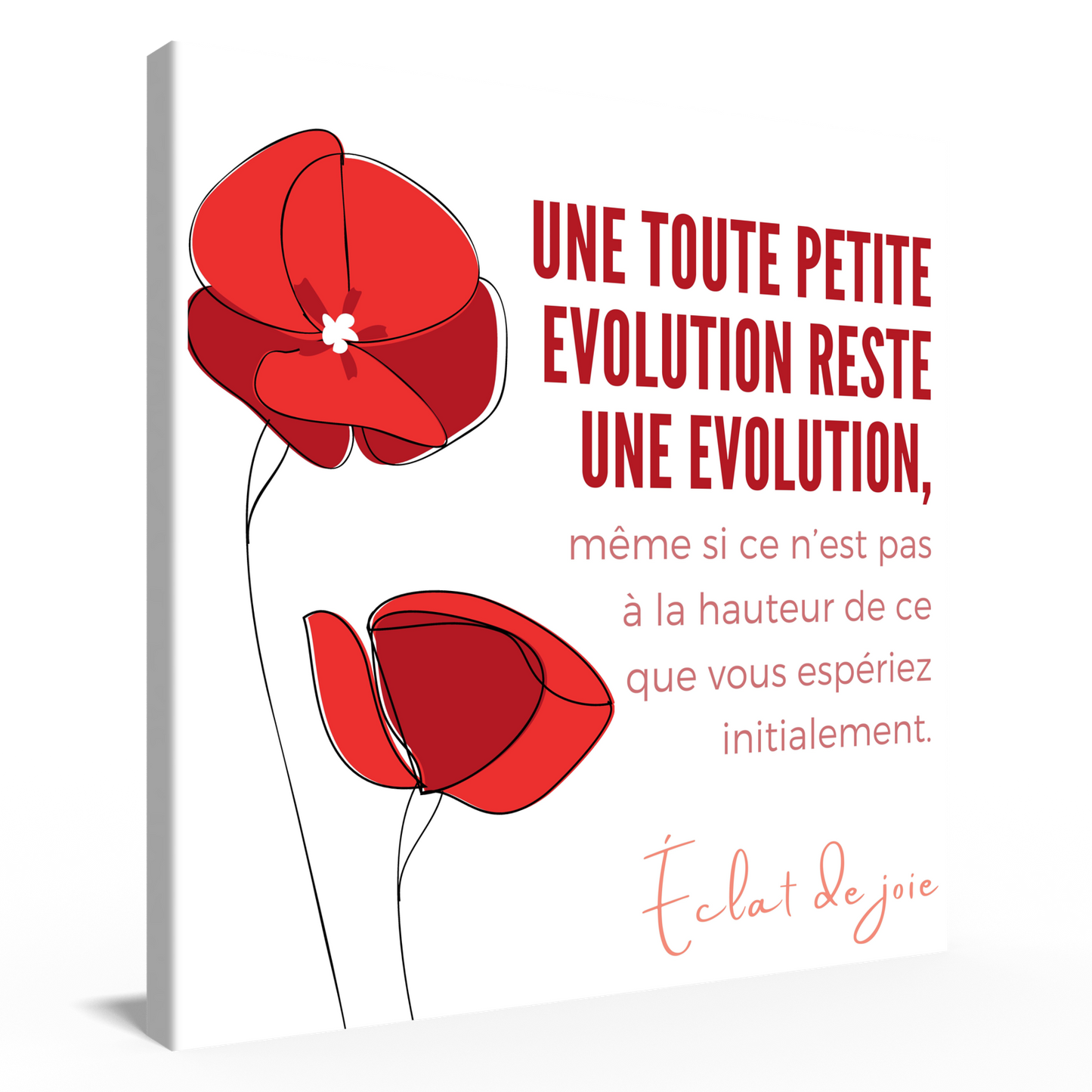 Une toute petite évolution reste une évolution.